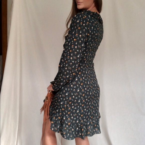 Floral Wrap Mini Babydoll Dress - Picture 13 of 16